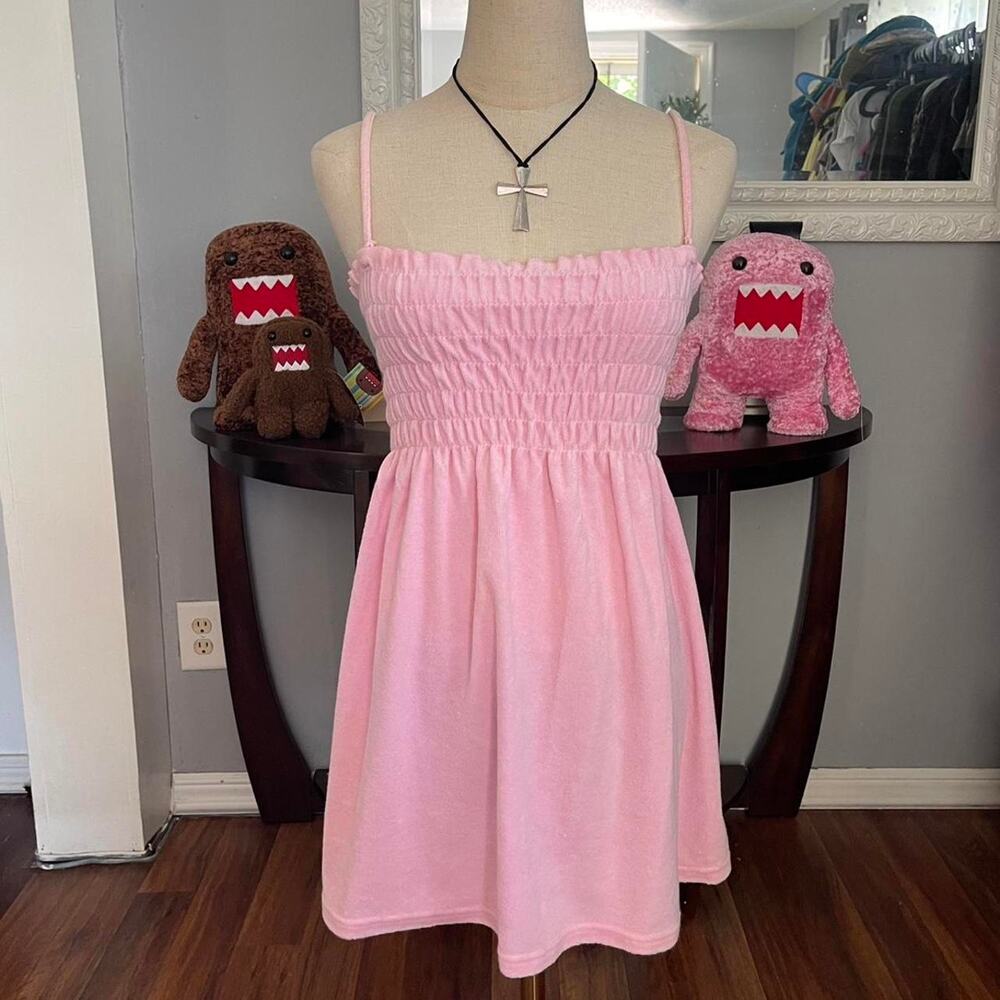 Y2k pink babydoll dress size